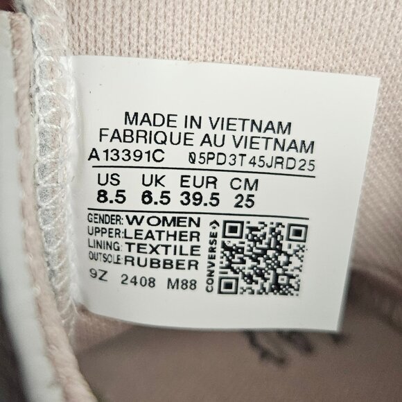 NEW! Converse Women's Pale Gray LEATHER Madison OX , Bow accent, size US 8.5 - Picture 9 of 10